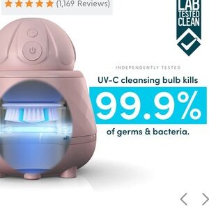 Ona Diamond Rotating Facial Brush Deep Clean Sanitary Stand Pink Color